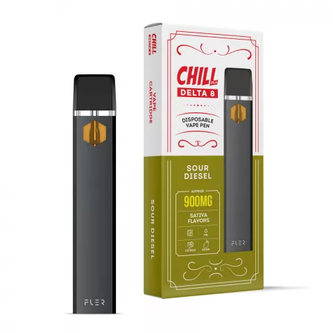 Chill Plus Delta-8 THC Disposable Vaping Pen – Sour Diesel – 900mg